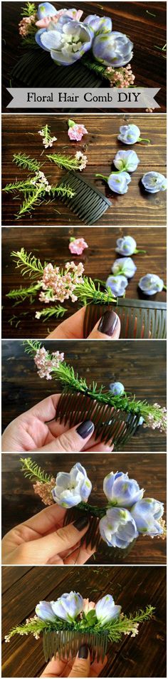 flowers are being arranged on top of each other