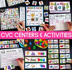 the cvc centers and activities are organized on a table