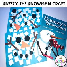 the snowman craft is made with construction paper