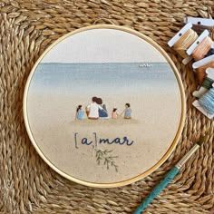 a cross stitch pattern with the words la mar written on it