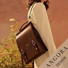 ✧ We brought together Leather and Elegance for you and created a very classic designed Genuine Leather Designer Backpack! ✧ You will love this Vintage Style Leather Backpack that we produce from Leather and 14K Plated Gold buttons and hangers! ✧ The two most important features of the Leather we use are that it is very durable and waterproof. 🌧️ You don't have to worry about the things in your bag when it's raining! ✧ Our bag in 3 words: Stylish, Large and Durable ✧ We design and produce handmad Laptop Bag Photoshoot, Classy Backpack, School Bags For Women, Brown Backpack, Leather Bag Design, Vintage Leather Backpack, Work Backpack, Retro Purse, Brown Leather Backpack