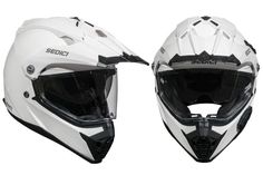 the side view of a white helmet on a white background