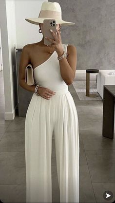 Dubai Outfits, Summer Outfits Black Woman, Summer Outfits Aesthetic, Korean Summer Outfits, Summer Outfits Black, Summer Outfits Women Over 40, Summer Outfits For Moms, One Shoulder Jumpsuit, Outfits Y2k