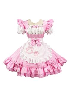 Features：  Product ID:DS0287 Material:Polyester Season:Spring,Summer,Autumn,Winter Color:Black,Pink Cat Maid Dress, Maid Outfit Anime, Maid Cosplay, Lolita Outfits, Sweet Cat, Style Kawaii, Maid Outfit, Stage Costume, Fantasias Halloween