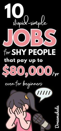 Not a "people person" and looking for a job that doesn't deal with people? You've come to the right place! Here's a list of the best jobs for introverts and shy people! Find out what type of jobs you can start today that pay well too! #jobsforshypeople #jobsforstayathomemoms #jobsforbeginners #onlinejobsfromhome #makemoneyfromhome Extra Money Jobs, Earn Extra Money Online, Fulfilling Career, Best Jobs