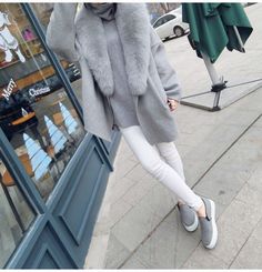 FREE SHIPPING Fashion Women's Spring Woolen Coat Animal Fur Large Size Warm Wool Coat Loose Thick Long Jacket JKP2926 Winter Long Coat With Faux Fur Trim, Casual Wool Coat With Lapel Collar For Winter, Gray Outerwear For Cold Winter Weather, Gray Winter Outerwear For Cold Weather, Winter Sweater Coat With Lapel Collar, Warm Gray Winter Outerwear, Trendy Long Sweater Coat For Winter, Trendy Long Sleeve Wool Coat For Fall, Long Sleeve Fur Coat For Winter