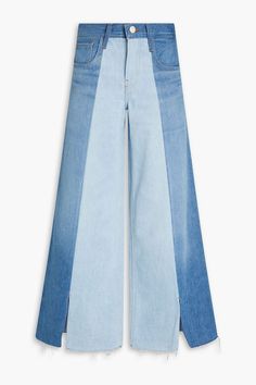 Frame Jeans, Wide Leg Jeans, Leg Jeans, Two Tone, Mid Rise, Split, Wide Leg, High Rise, Size 4