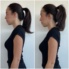 I Tried TikTok's Ponytail Hack: See the Photos | POPSUGAR Beauty Higher Ponytail Trick, How To Give Your Ponytail Volume, Full Ponytail Hack, How To Do A Puffy Ponytail, Lifted Ponytail Hair Hacks, Full Ponytail Trick Short Hair, How To Make A Good Ponytail, Easy Updo Ponytail, How To Make A Full Ponytail