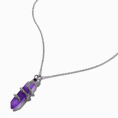 Claire's Snake Purple Glow In The Dark Mystical Gem Pendant Necklace Purple Moon Necklace, Lilac Jewelry, Magical Purple Pendant Necklace, Mystic Fashion, Dark Purple Accessories, Art Mom Aesthetic, Pirate Accessories, Teal Necklace, Purple Accessories