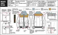 an image of a paper model of a jacket with instructions to make it look like the front and back