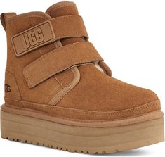 UGG® Kids' Neumel Platform Water Resistant Boot | Nordstrom Ugg Neumel Platform, Brown Winter Boots, Womens Ugg, Ugg Neumel, Chukka Boot, Kids Uggs, Rounded Toe Boots, Chunky Boots, Shoes Booties