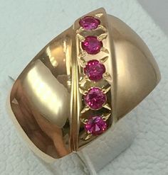 USSR Vintage Original Soviet Rose Gold Ring with Ruby (lab. created) 583 14K | eBay Gold Ring With Ruby, Vintage Jewelry Rings, Ring With Ruby, Vintage Gold Rings, Vintage Jewellery Rings, Jewelry Set Design, Tbilisi Georgia, Set Design, Rose Gold Ring