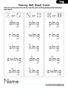 the printable worksheet for beginning and ending words