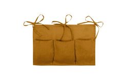 three brown bags tied together on top of each other