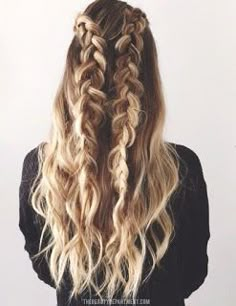 Half Boxer Braids Dutch Braid Hairstyles, Dutch Braids, Braids Ideas, Nails Pretty, Braids Styles, Super Nails, Ideas Nails, Quick Hairstyles