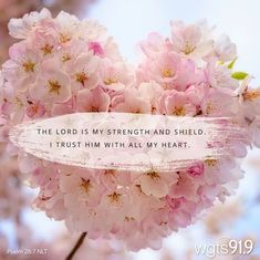 the lord is my strength and shield, i trust him with all my heart quote