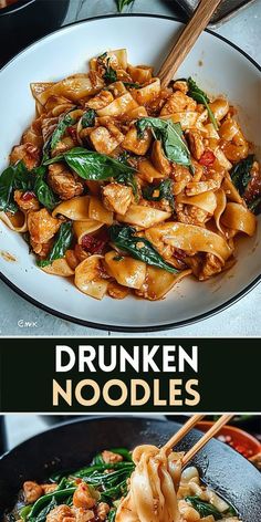 🔥 Craving a quick, flavorful, and spicy Thai dish? Try this authentic Drunken Noodles recipe! These stir-fried noodles are packed with fresh vegetables, tender protein (think chicken, shrimp, or tofu!), and a bold, spicy sauce that’s bursting with Thai basil goodness! 🌿🥢⏰ 👉 Ready to cook up some flavor? Save this recipe and tag a friend who’d love this dish! #ThaiFood #QuickDinner #DrunkenNoodles #SpicyNoodles #WeeknightMeals 🍜💥 Thai Rice Noodle Recipes, Drunken Noodles Recipe, Pad Kee Mao, Stir Fry Noodles Recipe, Thai Drunken Noodles, Fried Noodles Recipe