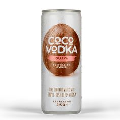 a can of cocoa vodka on a pink background