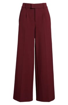 Wit & Wisdom 'Ab'Solution Skyrise Wide Leg Pants | Nordstrom Chic Career Straight Pants, Chic Straight Career Pants, Formal Wide Leg Dress Pants, Chic Career Pants For Fall, Formal Wide Leg Full Length Pants For Fall, Formal Fall Full Length Wide Leg Pants, Modern Wide Leg Pants With Pressed Crease, Solid Ankle-length Wide Leg Pants For Work, Fall Business Casual Wide-leg Dress Pants