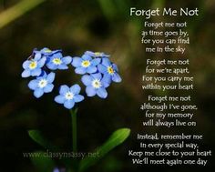 forget me not poem with blue flowers