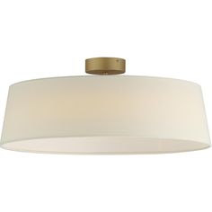 a light fixture with a white shade on it