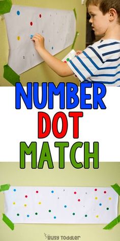 the number dot match is an easy and fun activity for kids to do with paper