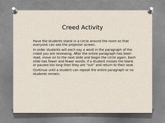 a piece of paper with the words greed activity written on it, hanging on a wall