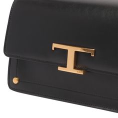 100% Calf Leather | Tod's Women's Mini Shoulder Bag in Black | FW23/24 Tods Bag, Tods Shoes, Chloe Purses, Timeless Wardrobe Staples, Mini Shoulder Bag, Italian Luxury, Shop Logo, High End Fashion, Black Mini