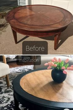 17 DIY Coffee Table Makeover Ideas Using 10 Different Techniques (Before & After) Turn Coffee Table Into Ottoman, Painted Black Coffee Table, Wooden Table Renovation, Coffee Table Refurbish Ideas, Restaining Wood Coffee Table, Tabletop Refinishing Ideas, Repurposed Coffee Table Ideas Upcycling, Octagon Coffee Table Makeover, Old Wood Coffee Table