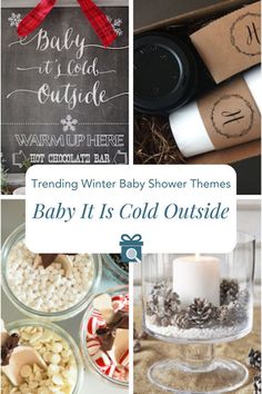 baby it's cold outside with the words trending winter baby shower themes