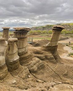 some kind of rock formation in the middle of nowhere