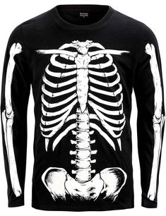 PRICES MAY VARY. Mens halloween shirt is made of 100% soft cotton. Heavier than usual cotton tee. Durable and not see-through. Skin-friendly and will not fade Glows in the dark halloween T-shirt. Highly crack resistant printing. In order to make the printing glow better, it is recommended to put skeleton graphic tee under the sun for 10 minutes Skeleton long sleeve shirt is used in themed party, Halloween and Day of the Dead Good choice as skeleton costume, skeleton outfit, halloween costume, la Skeleton Outfit Halloween, Bleach Skeleton, Costume Lights, Mens Skeleton Costume, Skeleton Outfit, Skeleton Graphic Tee, Mens Halloween Shirts, Costume Skeleton, Skeleton Clothes