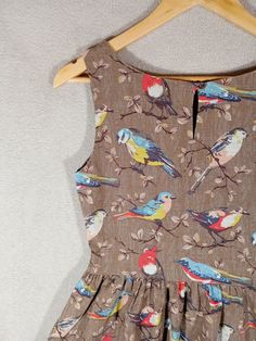 Cath Kidston Dress Ladies Pinafore English Birds 100% Cotton Size 8 Lined Cute!  | eBay English Birds, Pan Collar Dress, Peter Pan Collar Dress, Cath Kidston, Pan Collar, Peter Pan Collar, Bird Prints, Collar Dress, Peter Pan