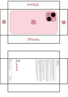 an iphone box with the front and back sides cut out