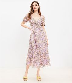 763219 Petite Midi Dress, Purple Dresses, Midi Dress With Sleeves, Midi Maxi Dress, Woven Dress, Everyday Dresses, Petite Dresses, Dress With Cardigan, Floral Midi Dress