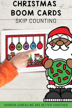 christmas boom cards for kids to help them learn how to count the numbers and color