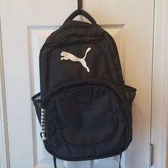 New Without Tags Black Puma Backpack Cheap Pink Adidas Backpack, Cheap Adidas Bags, Affordable Nike School Shoulder Bag, School Backbag, Puma Backpack, Middle School Ideas, Grad Trip, Red Backpack, Grey Backpacks