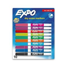 expo dry erase markers in assorted colors