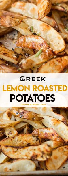 grilled lemon roasted potatoes with text overlay