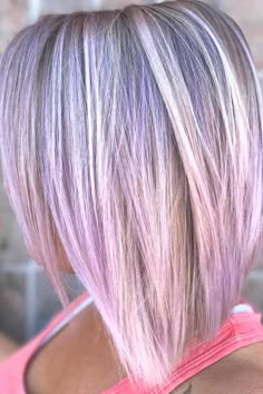 Purple Blonde Hair, Purple Highlights, Lilac Hair, Lavender Hair, Hair Color For Women, Hair Coloring, Hair Colours, Pastel Purple, Cool Hair Color