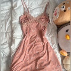 Never Worn Before, Soft Slip Dress. Short Slip Dress, Pink Slip Dress, Slip Dress With Lace, Dresses Pink, Dress With Lace, Forever 21 Dresses, Pink Dress, Dress Skirt, Lace Dress