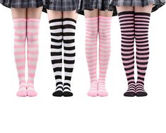 PRICES MAY VARY. 【Holiday Festival】Great for XMAX, New Year, & All Saints' Day. Fashion retro socks with pin and wide stripes 【Material】Premium material, cotton. Soft, breathable, anti-odor and wear resistant with pretty good thickness and compression 【Size& Package】One size fits most. US women size 5-9. Colors meet all needs 【Clothing】Wear alone or match with leggings. Perfect stockings for four seasons 【Perfect Gift】Retro classical design. Socks gift show care and love. More beauty socks see C Winter Striped Knee-high Socks For Stocking Stuffers, Harajuku Style Socks For Winter Stocking Stuffers, Cute Black Knee-high Socks For Winter, Knee-high Striped Winter Socks, Striped Knee-high Winter Socks, Winter Striped Socks, Christmas Knee-high Socks For Stocking Stuffer, Halloween Knee-high Stockings, Striped Socks For Winter Stocking Stuffer