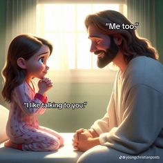 Jesus And Daughter, Jesus Of Nazareth, Christian Affirmations, Bible Humor, I Love You God, Christian Bible Study, Christian Quotes God, Christian Girl, Christian Pictures