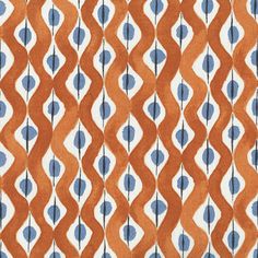 Les Rêves Beau Rivage Orange/Blue Fabric Max Iron, Nina Campbell, Made To Measure Blinds, Orange Fabric, Cole And Son, Moving House, House Interior Decor, Burke Decor, Roman Blinds