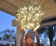 Diy Outdoor Chandelier Ideas, Outdoor Chandelier Ideas, Diy Outdoor Chandelier, Pretty Chandeliers, Homemade Chandelier, Skateboard Party, Chandelier Ideas, 8 Birthday, Lights Ideas