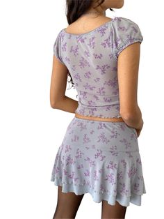 Get ready to take on the day with our Mindy Top & Skirt Set in Purple. This stylish two-piece set features a retro, French style with a flattering V-neck and mini bow detailing. The double layer design adds a touch of femininity and romance to your look. Part of our Good Girl Things Matching Sets Collection. Details Mindy Top & Skirt Set in Purple Short Sleeve V-Neck Mini Bow Detailed Double Layer Retro, French Style Two Piece Set, Skirt Set, Matching Set Feminine, Romantic Good Girl Things Matching Sets Collection Y2k Fitted Mini Skirt With Ruffles, Y2k Style Fitted Mini Skirt With Ruffles, Y2k Fitted Ruffle Skort, Y2k Fitted Ruffled Skort, Y2k Fitted Skort With Ruffles, Y2k Style Ruffled Skort, Y2k Style Fitted Skort With Ruffles, Fitted V-neck Sets For Day Out, Y2k Fitted Tiered Mini Skirt