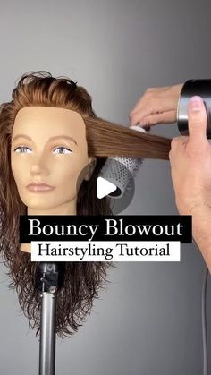 Authentic Beauty Concept USA on Instagram: "How To: Bouncy blowdry on a layered haircut  @ahappyjustin - Use these #hairtips to create a bouncy blowout perfect for those who are blow drying a #butterflycut or a classic layers   Product selection is key so be sure to choose only the best, Justin reached for these favorites:  🍃 Hydrate Spray Conditioner for soften and detangling  🍃 Amplify Mousse for a voluminous results 🍃 Nourishing Hair Oil for shine and to seal split ends  #blowout #blowdry #layeredhaircut #stylingtips #hairstyling #hairstylist" Bouncy Blow Dry Medium, Blowout Hair Medium, Blow Dry Hair For Volume, Blow Dry Curly Hair, Curly Blowout, Curly Blowdry, Dry Long Hair, Bouncy Blowout, Blowout Curls