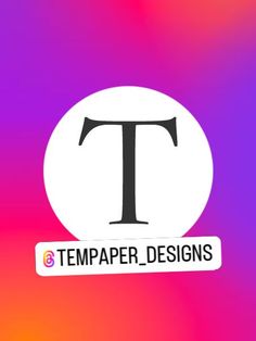 the logo for tempaper designs is displayed on a colorful background with blurry colors