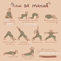 a poster with instructions on how to do a yoga pose in different poses and positions