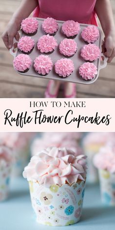 how to make ruffle flower cupcakes